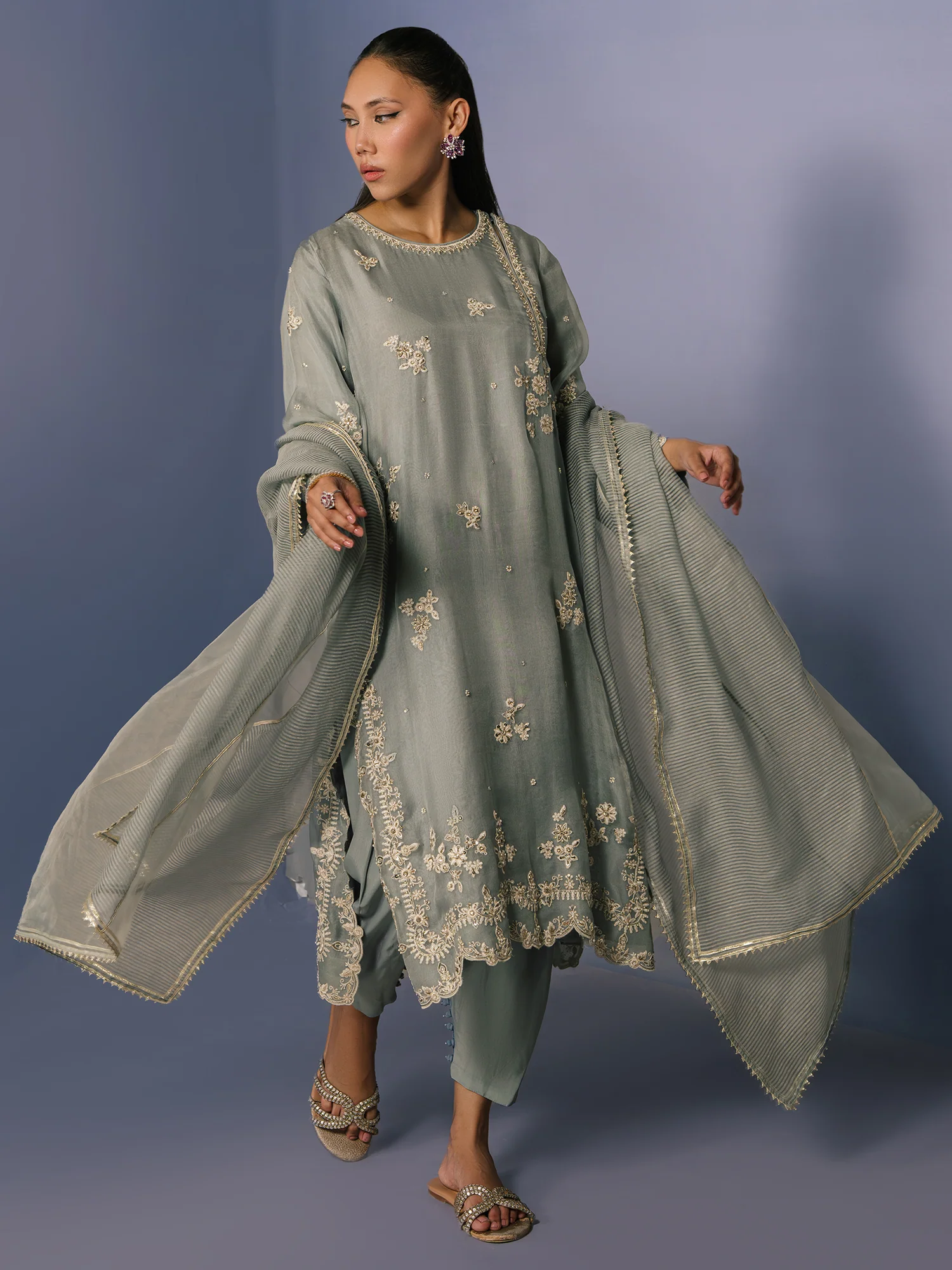 ALISHA, SKINNY SHALWAR & DUPATTA - Image 2