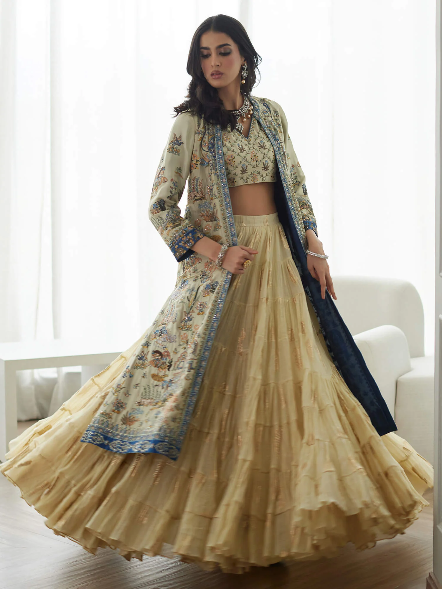 BORGIA, BLOUSE & CRUSHED GHAGRA - Image 2