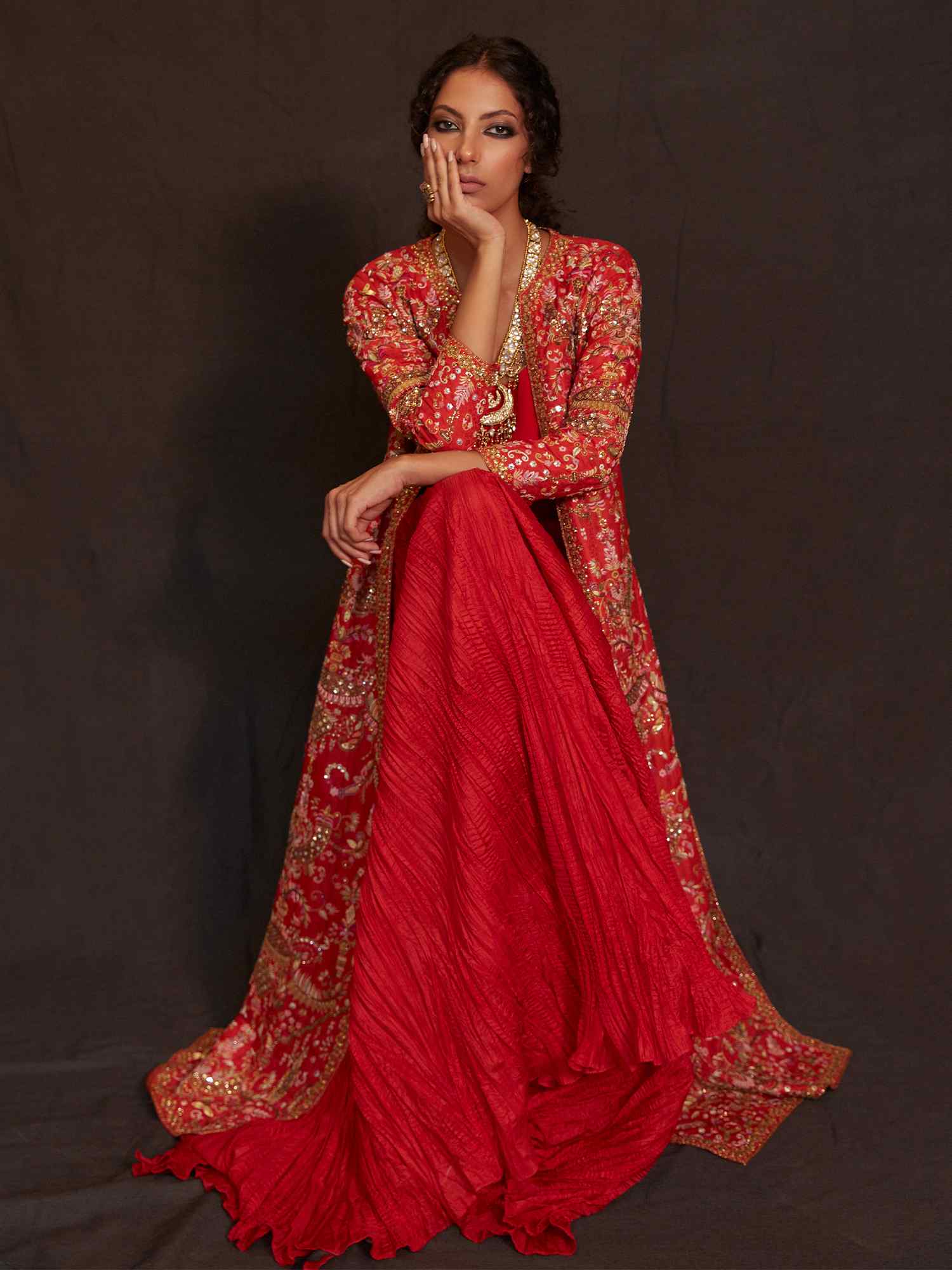BORGIA COAT & CRUSHED INNER DRESS - Image 4