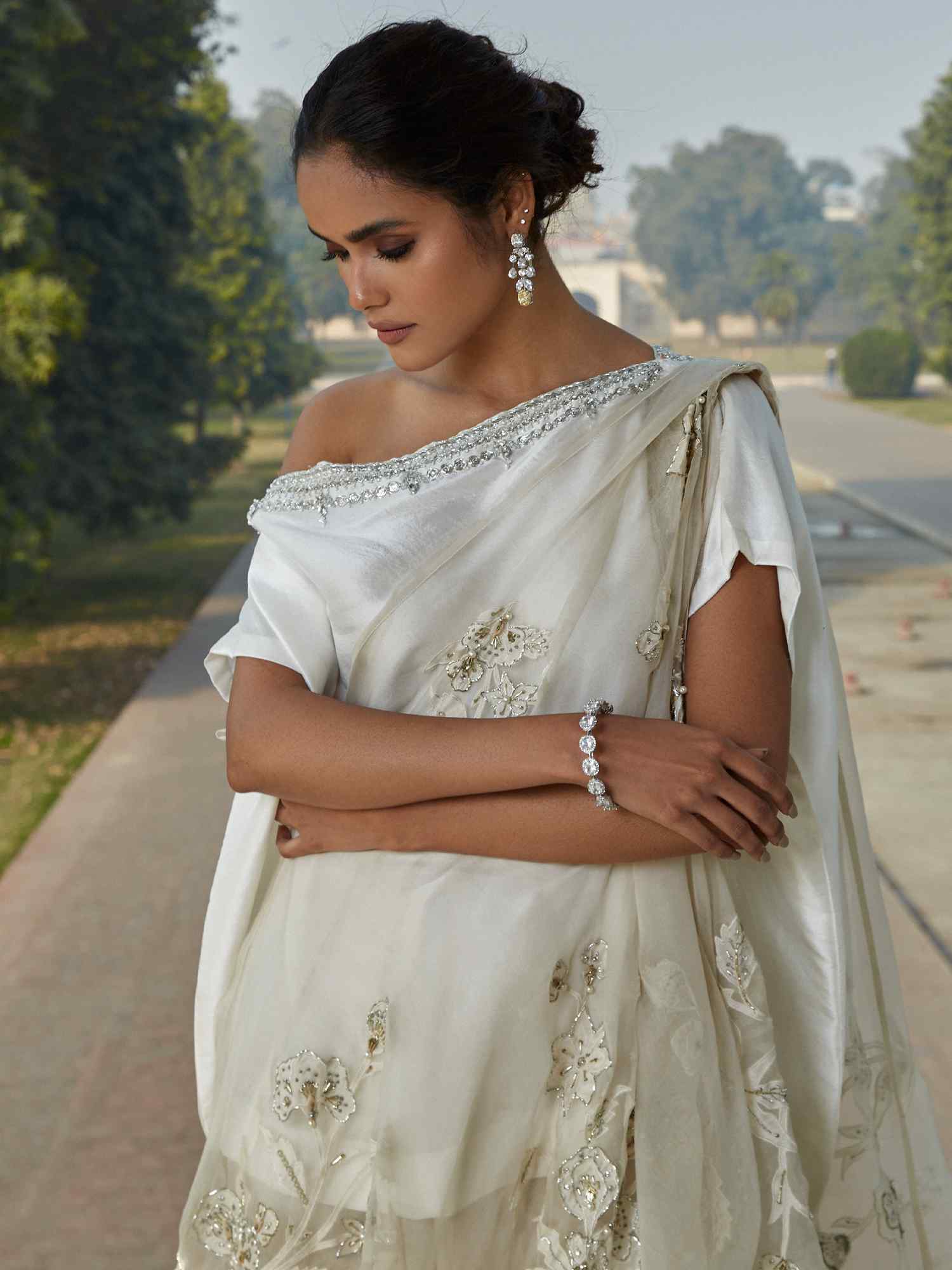 OFF SHOULDER, PANTS & DUPATTA - Image 2