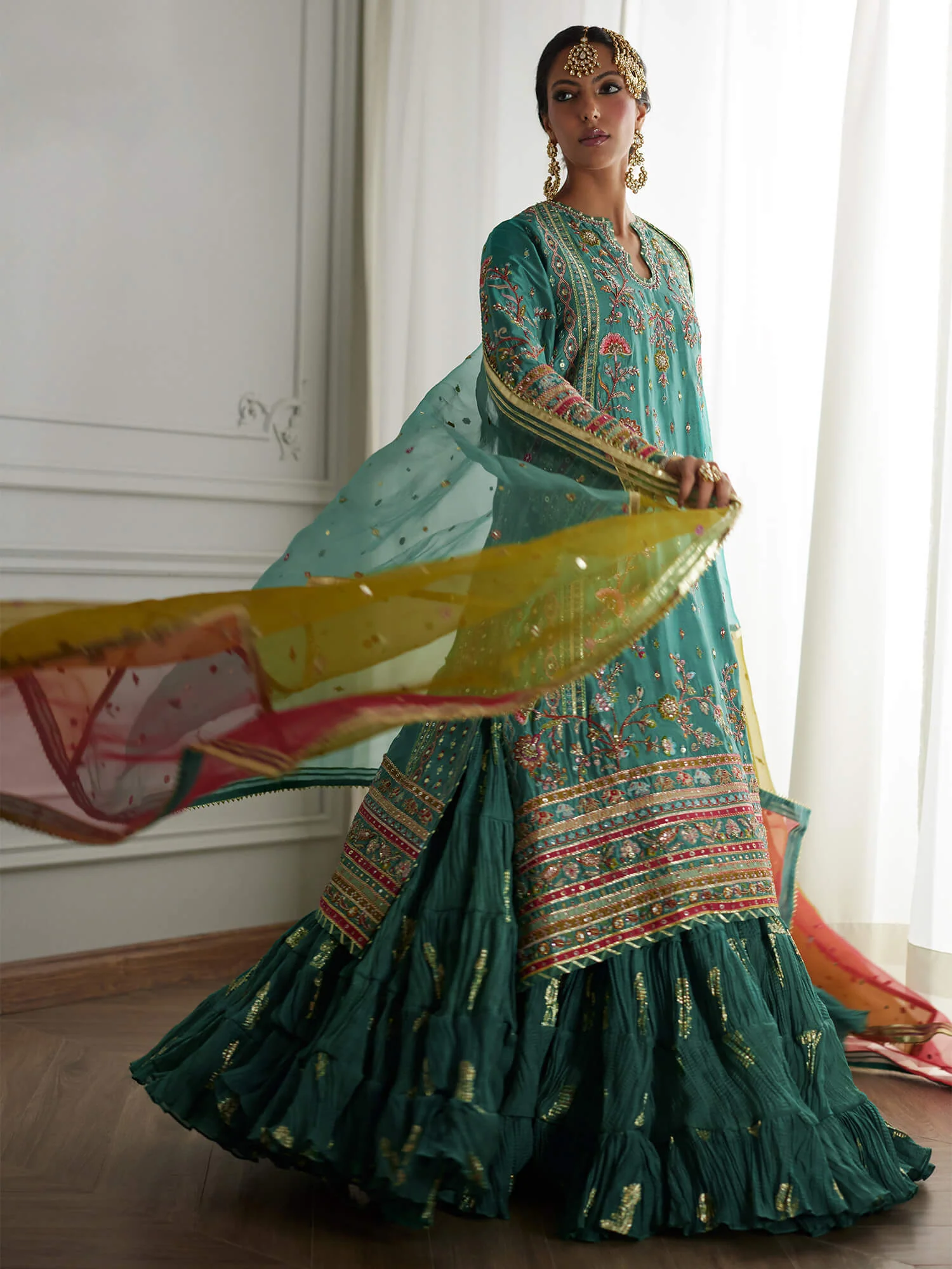 SICILY, CRUSHED GHAGRA & DUPATTA - Image 2